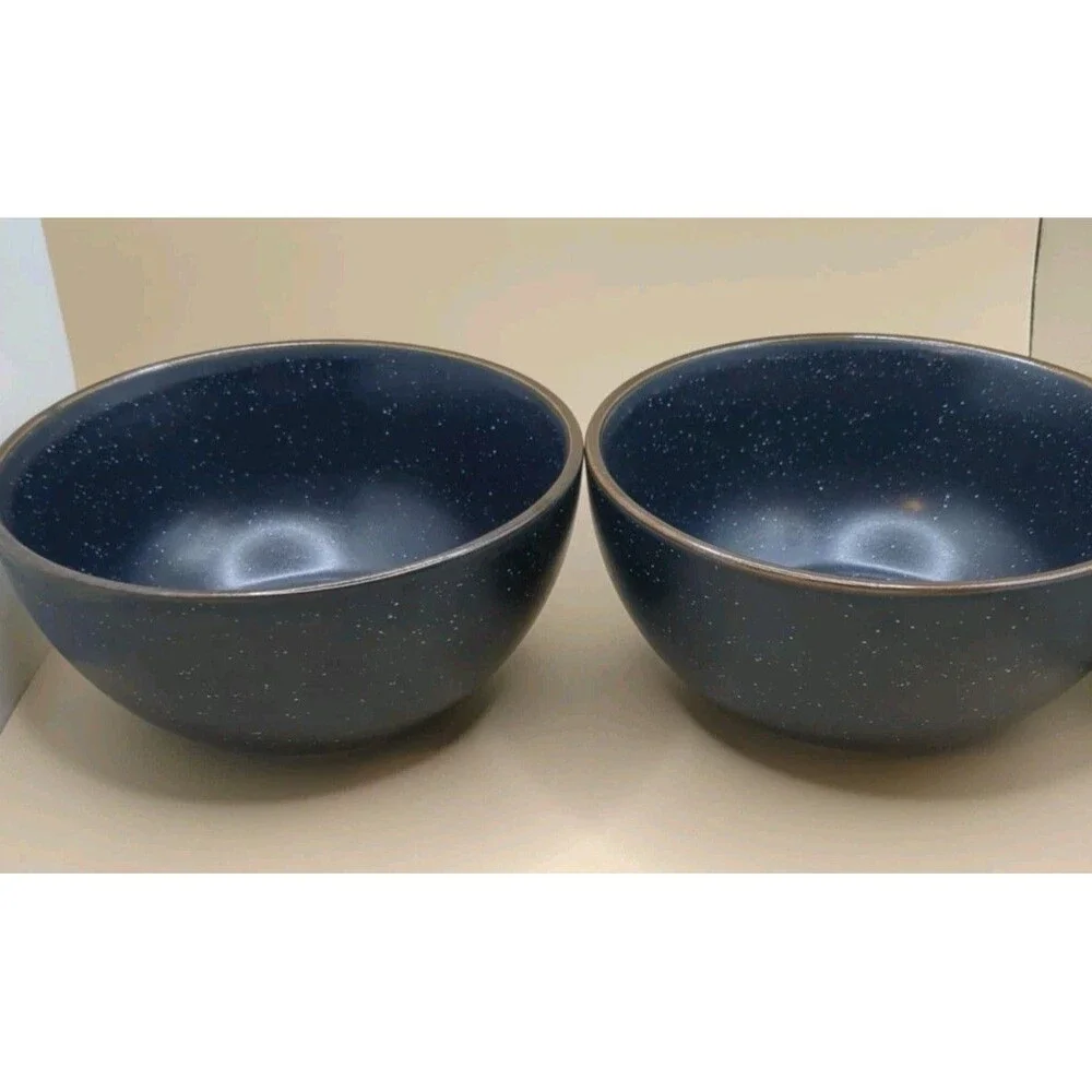 Mikasa Gourmet Basics Stoneware Juliana Blue Cereal Bowls Set Of 2